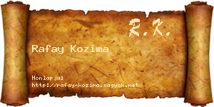 Rafay Kozima névjegykártya